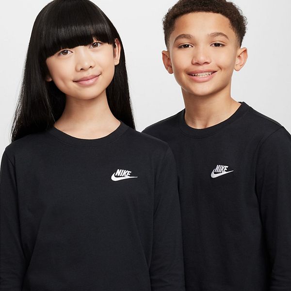 Детская футболка с длинным рукавом Nike, Black — фото 4
