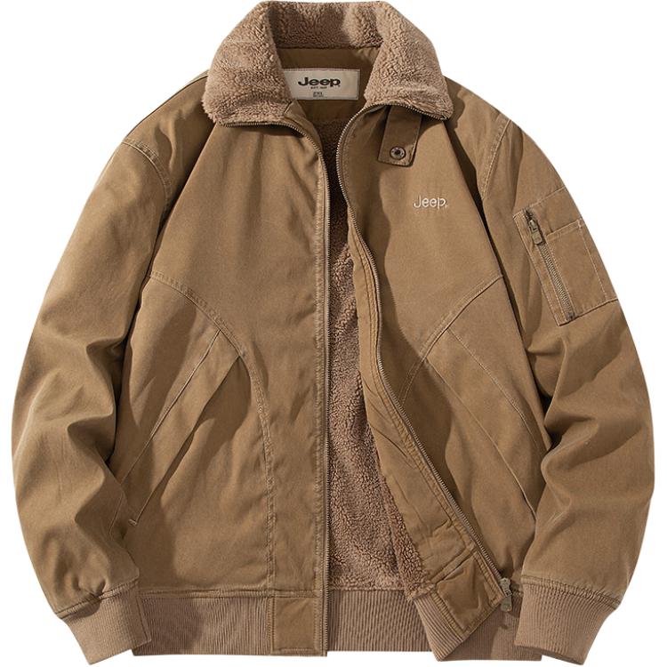 

Пуховик Unisex Lapel Thickened Others Jeep, хаки