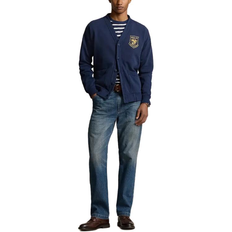 Кардиган с V-образным вырезом и длинными рукавами Polo Ralph Lauren, marine синий — фото 4