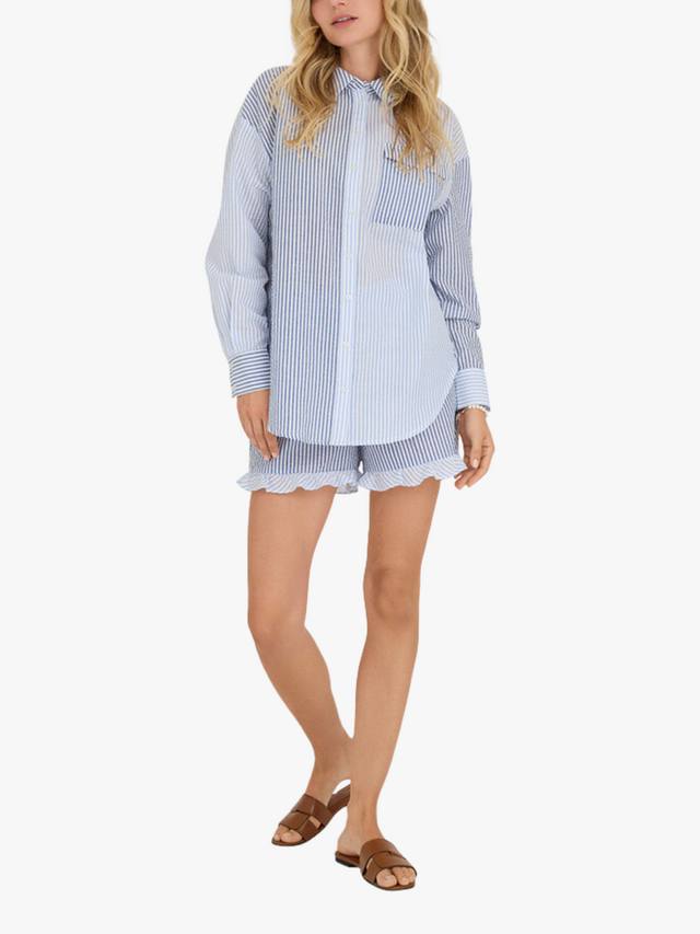 

Футболка Mila Stripe из хлопковой смеси A-VIEW, Blue/Navy