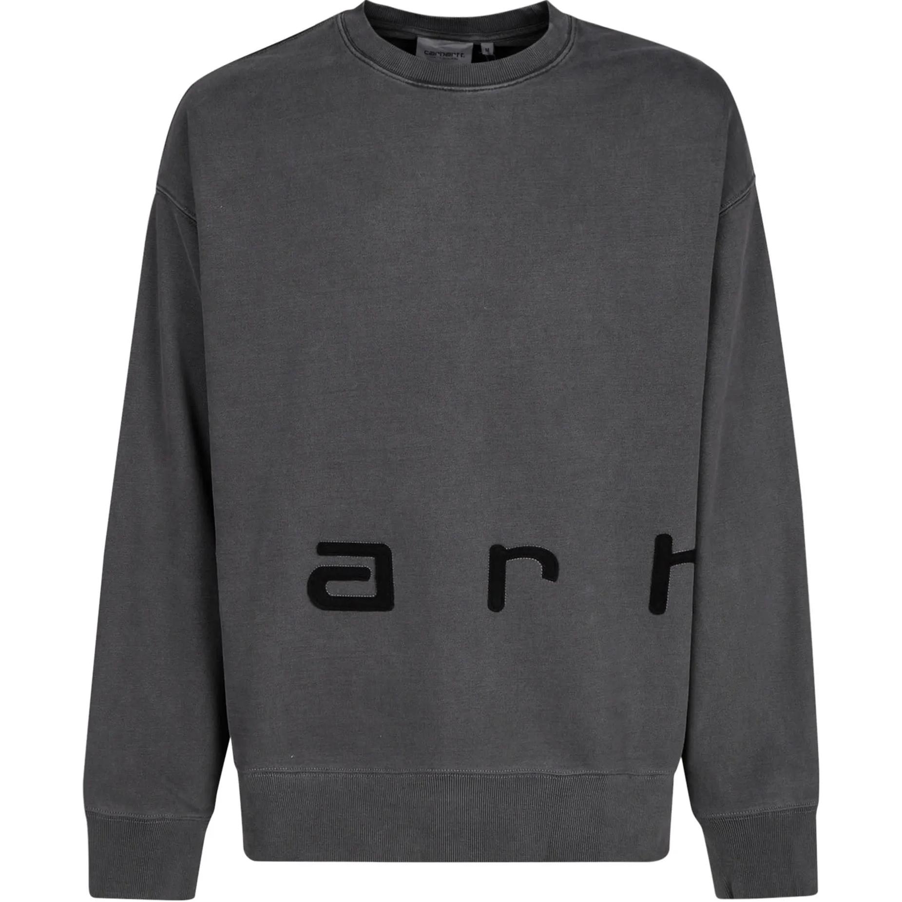 

Хлопковая толстовка с логотипом Carhartt WIP, темно-серый