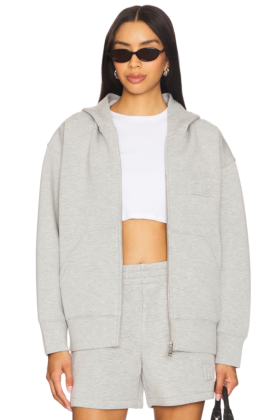 

Толстовка на молнии Bond Anine Bing, heather grey