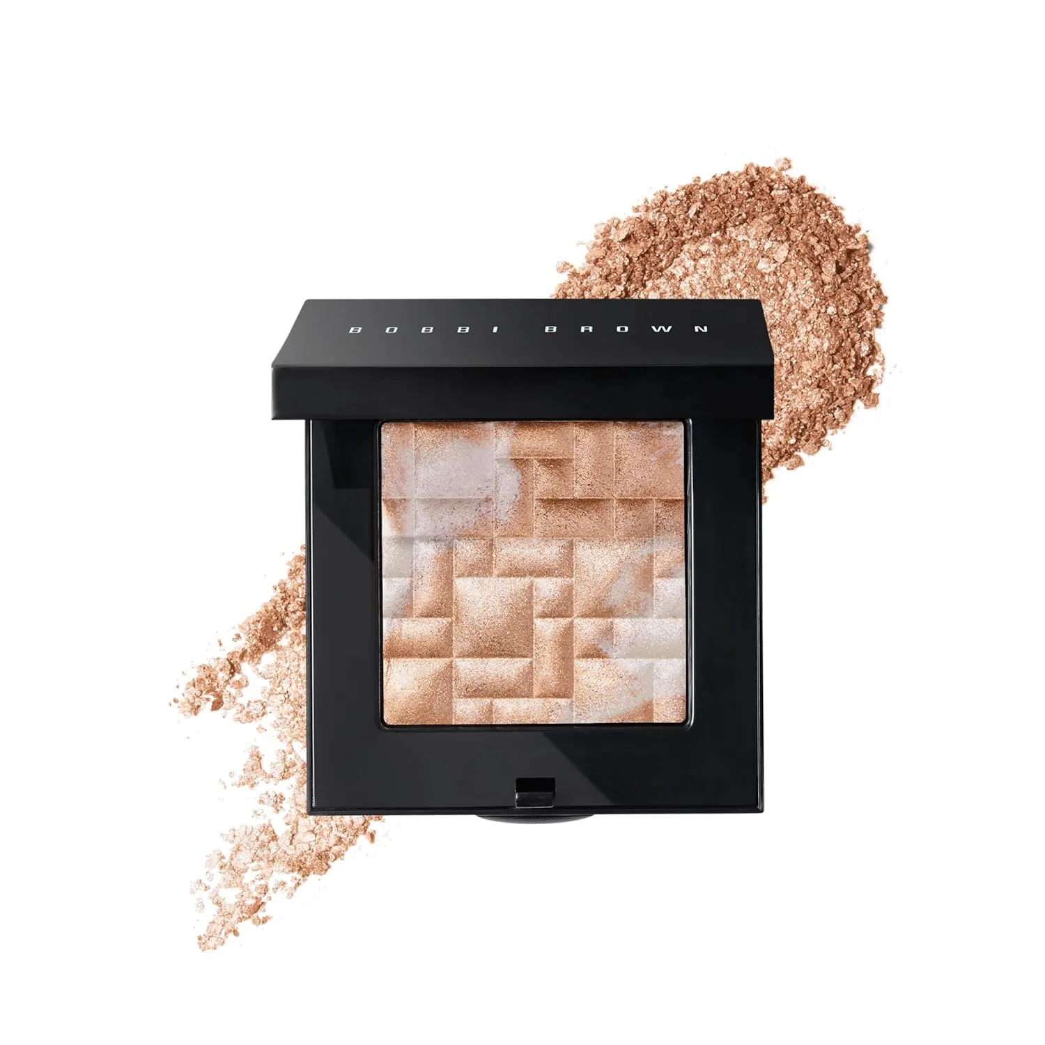 Пудра-хайлайтер Bobbi Brown | Хайлайтер с перламутровым эффектом для сияющих щек и глаз | Гибрид геля и пудры, 0,28 унции, 03 Peach Glow (A swirl of pearlescent white and pale peach)