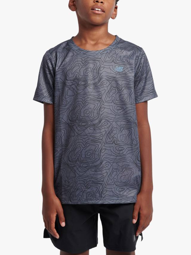 

Детская футболка с абстрактным принтом Trail New Balance, Graphite