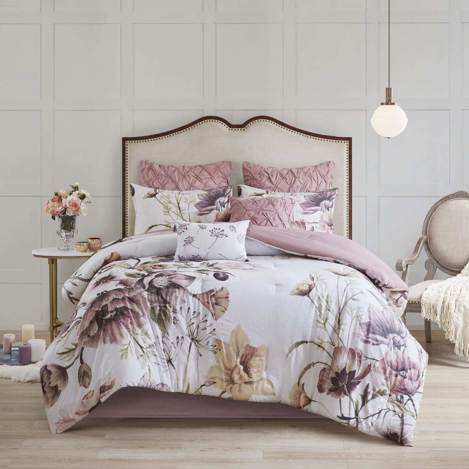 

Комплект постельного белья Home Essence Maddy Queen, розовый
