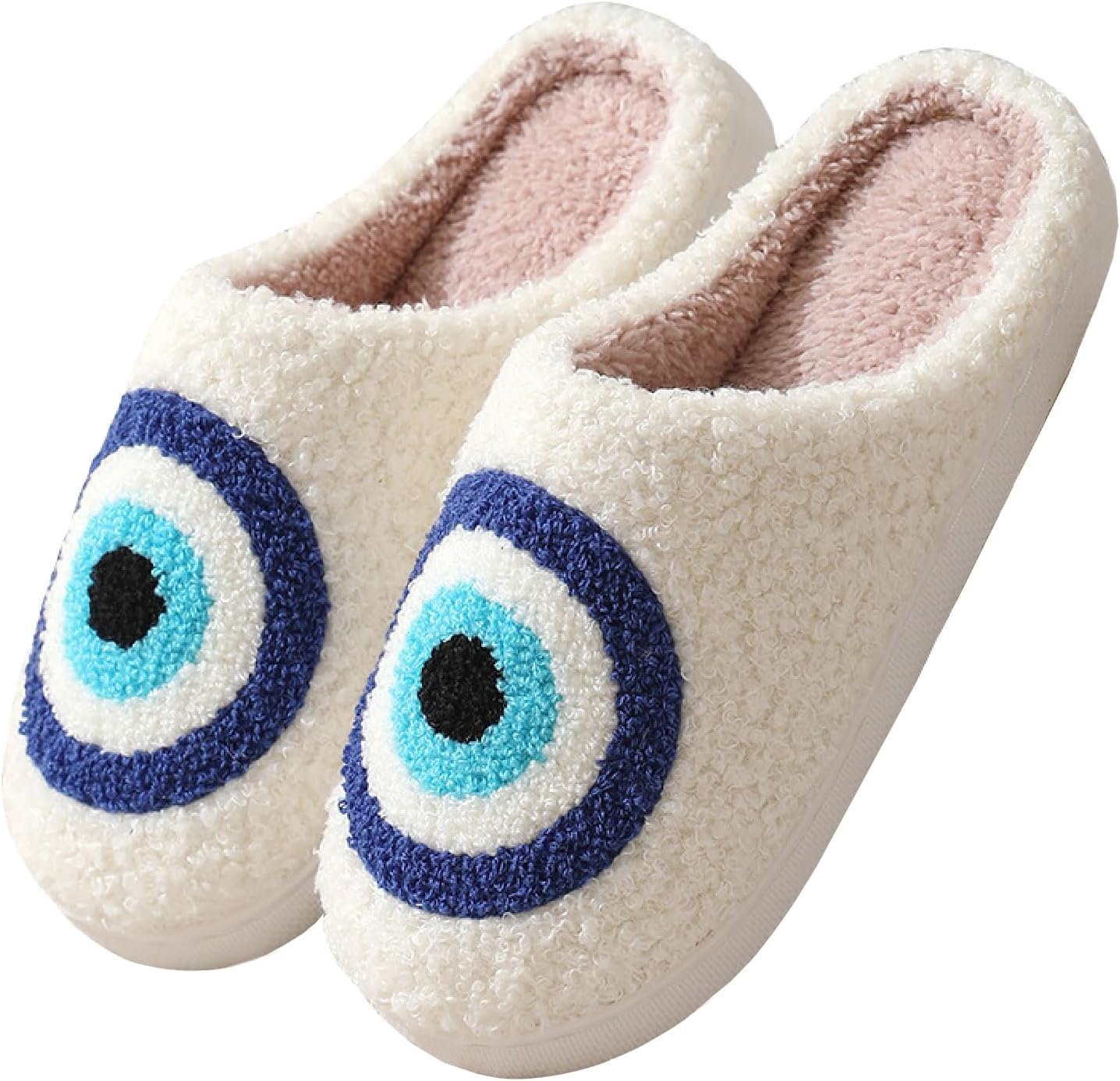 

Мультяшные тапочки для женщин и мужчин, милые, уютные, плюшевые, теплые тапочки на дома и улицу, «Встретимся в полночь», клубника, гриб, злые глаза, сердечки-любовь V Opxin, Evil Eyes