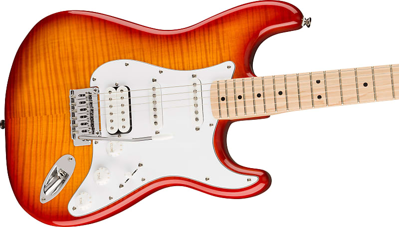 

Электрогитара Squier Affinity Series Stratocaster FMT HSS, Maple Fingerboard, White Pickguard, Sienna Sunburst