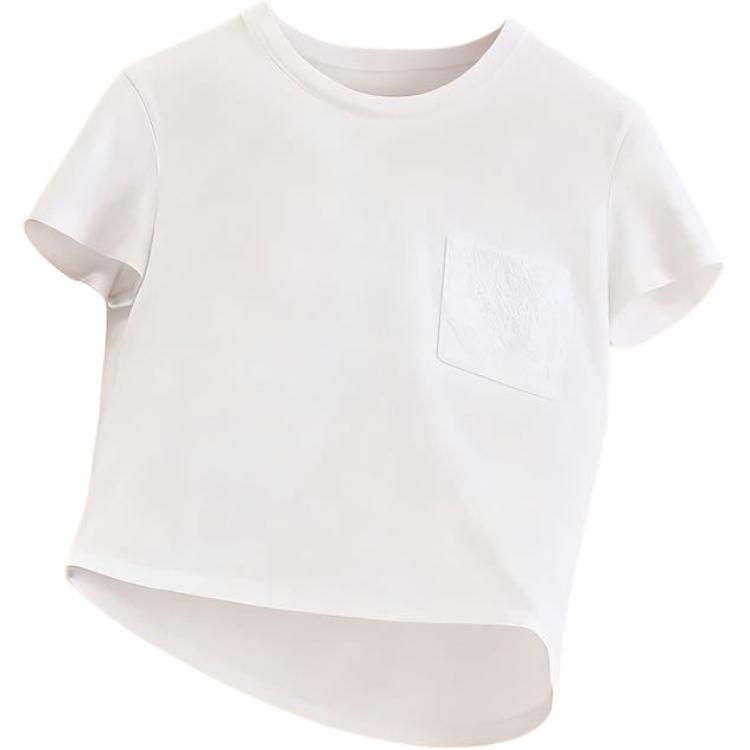 HERMES Футболка Women's White Crew Neck Moderate Straight Fit — фото 2
