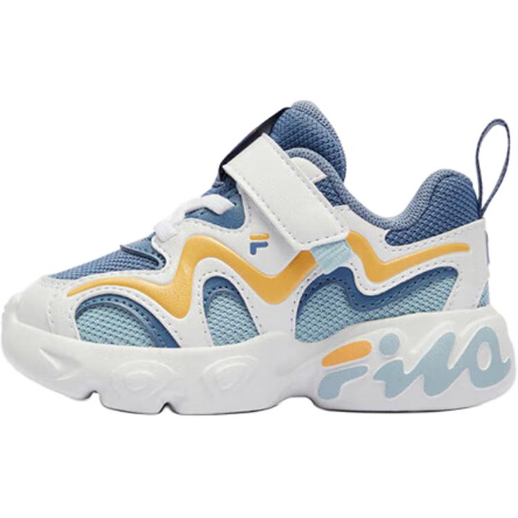 

FILA KIDS Низкие противоскользящие износостойкие детские туфли сине-белого цвета для младенцев и малышей