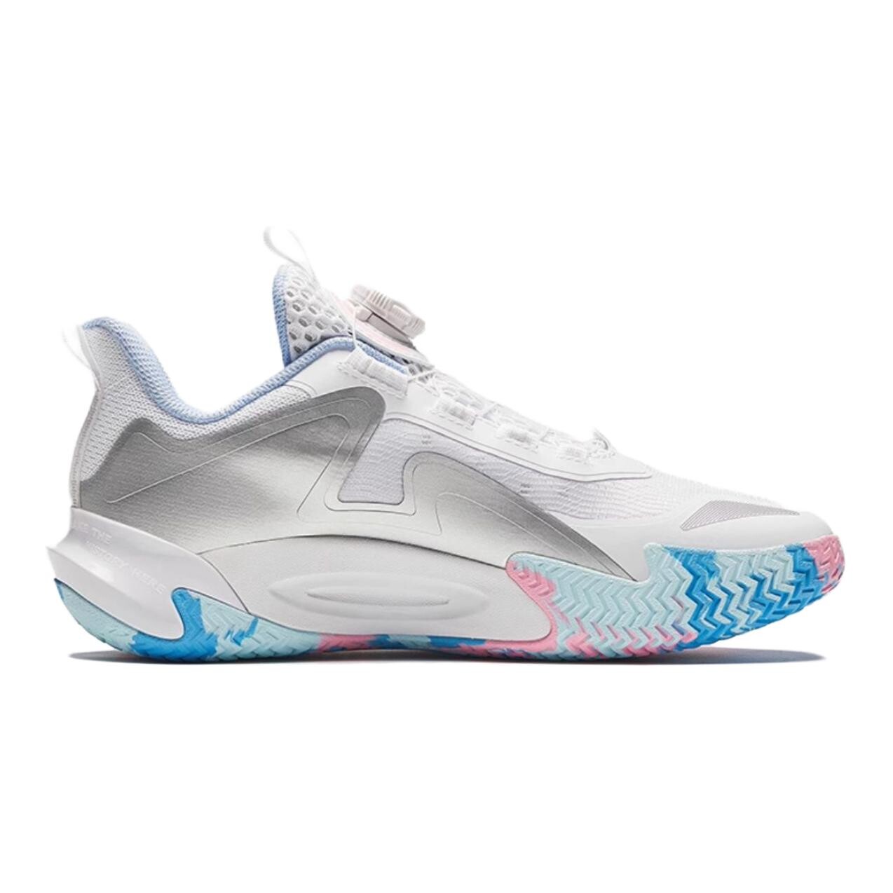 Баскетбольные кроссовки Crazy Thorn Kids GS Low-top Anta White/Danube Blue Anta Kids, синий — фото 2