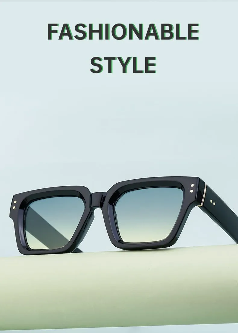 

Женские солнцезащитные очки в стиле ретро квадратной формы — поляризованные линзы UV400, винтажный стиль, идеально подходят для вождения и уличной моды GJKTFNJIF, 5