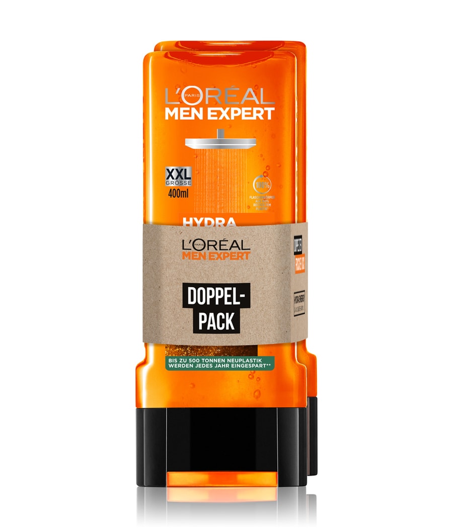 

Гель для душа L'Oréal Men Expert Hydra Energy Aufwach-Kick mit Taurin Doppelpack, 800 ml