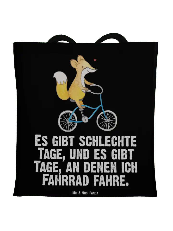

Сумка для переноски Mr & Mrs Panda Fuchs Fahrrad fahren, черный