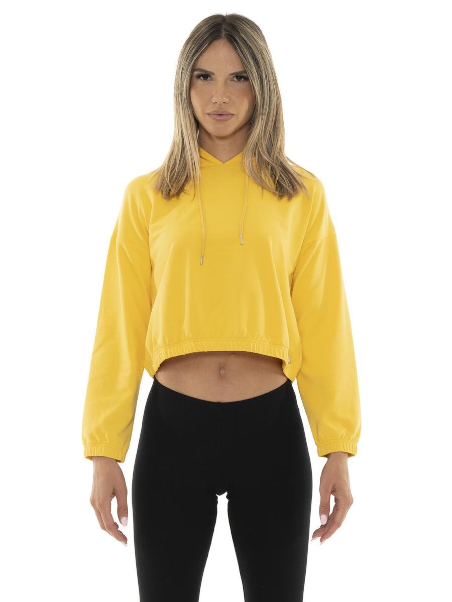 

LEONE 1947 APPAREL Короткая, базовая женская толстовка Leone Basic с капюшоном