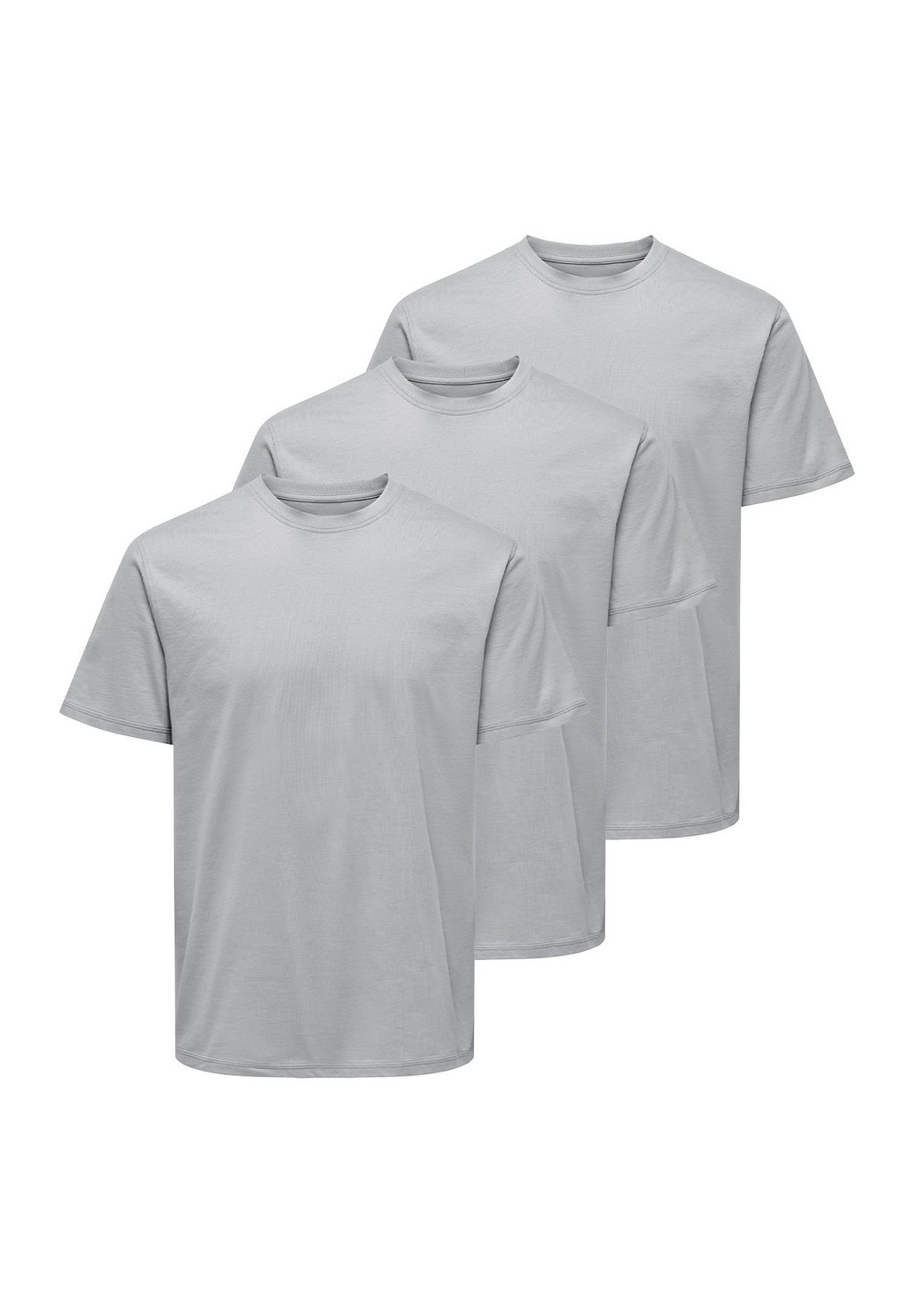 

Базовая футболка 3 PACK Only & Sons, серый