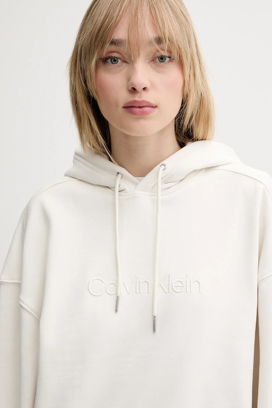 

Хлопковая толстовка Calvin Klein, бежевый