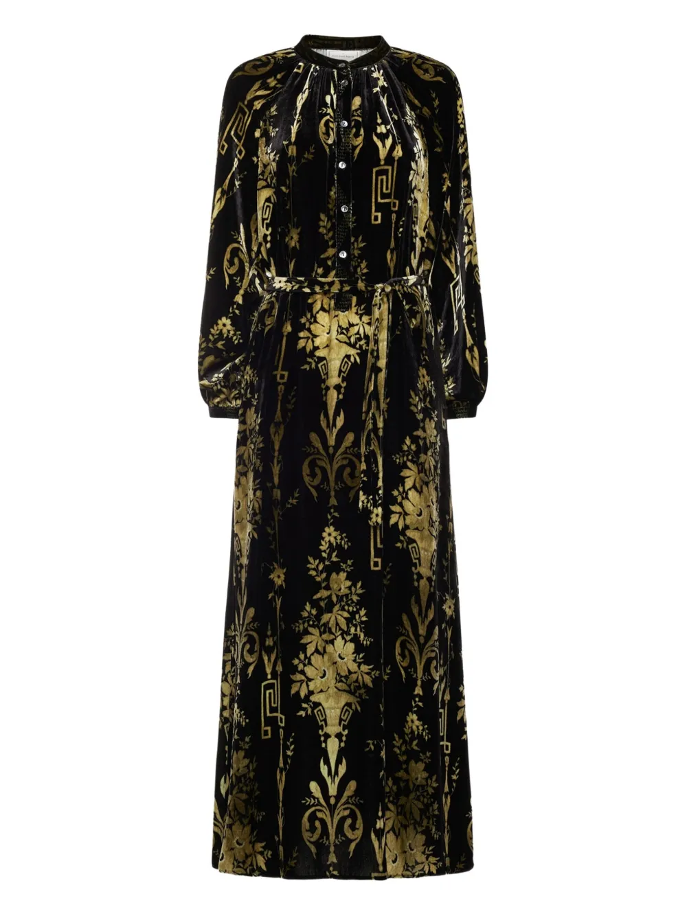 

Макси-платье с цветочным узором Pierre-Louis Mascia, черный