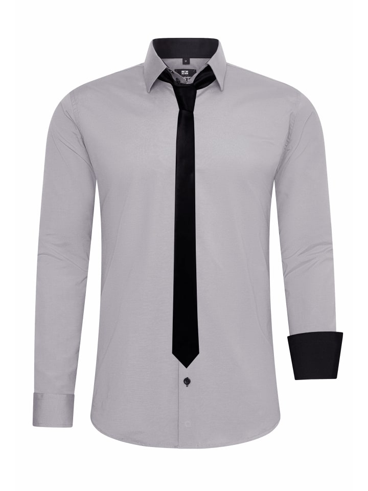 

Rusty Neal Рубашка и галстук серого цвета