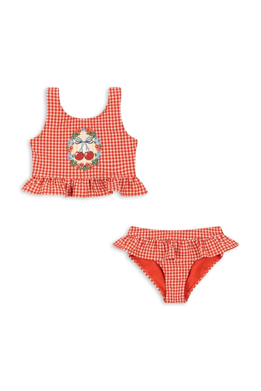 

Детский купальник из двух частей SOLINE BIKINI Konges Sløjd, красный