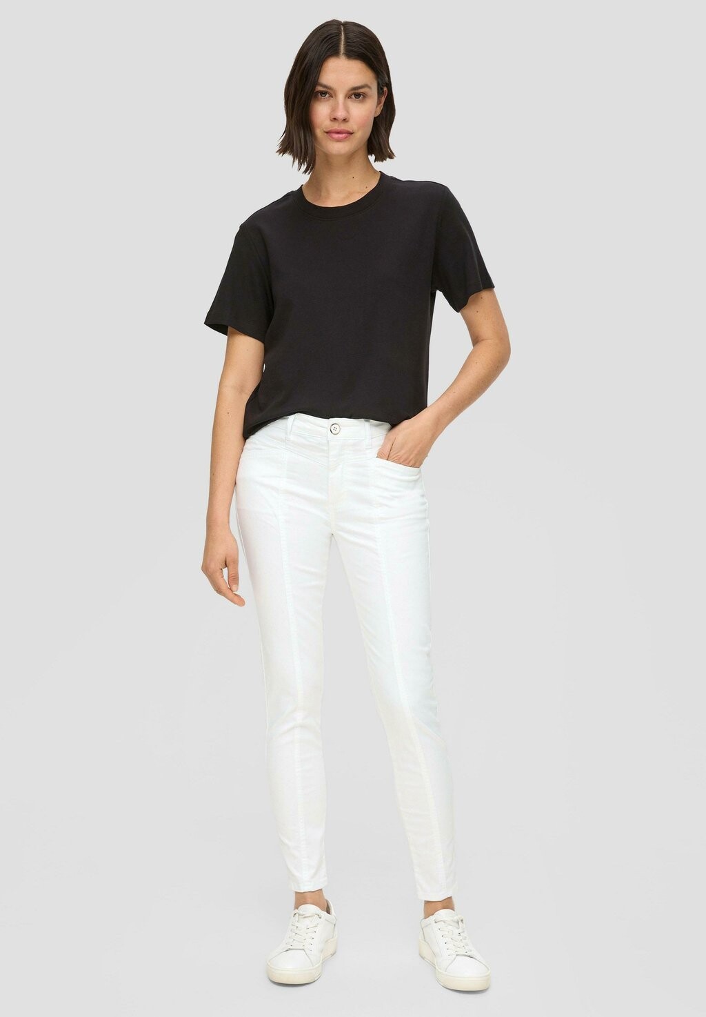 

Брюки ANKLE-HOSE SLIM FIT MID RISE LEG s.Oliver, белый