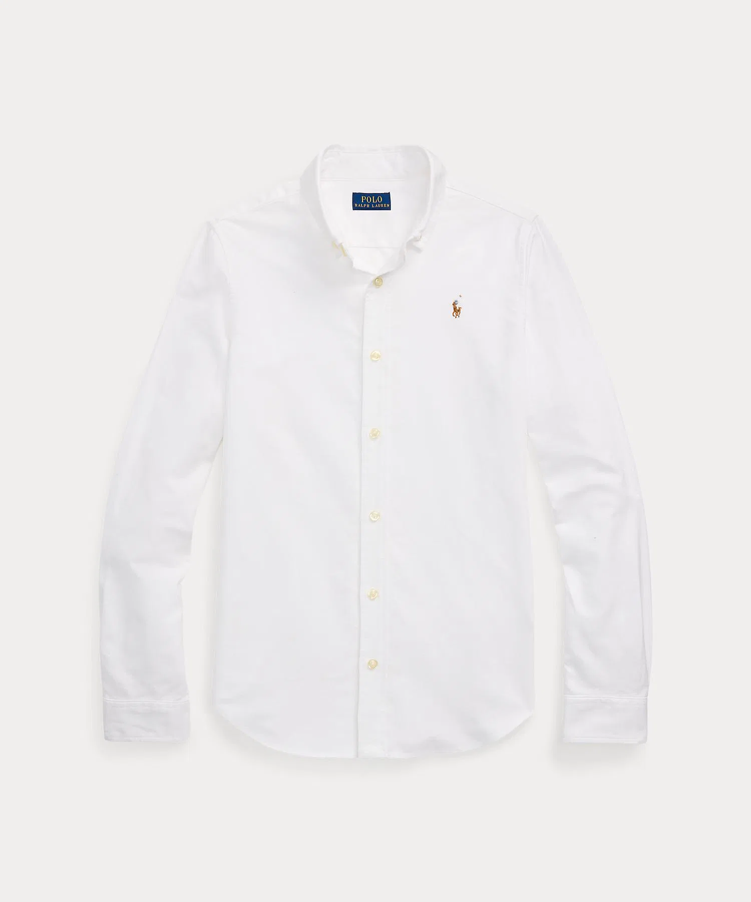 Детская хлопковая рубашка POLO RALPH LAUREN с вышивкой, белая — фото 2