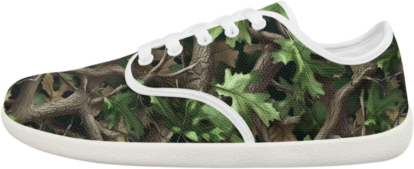 

Мужские минималистичные туфли-босоножки широкого размера с нулевым перепадом модные кеды на работу без шнурков Pointodoor, Camouflage Hunting