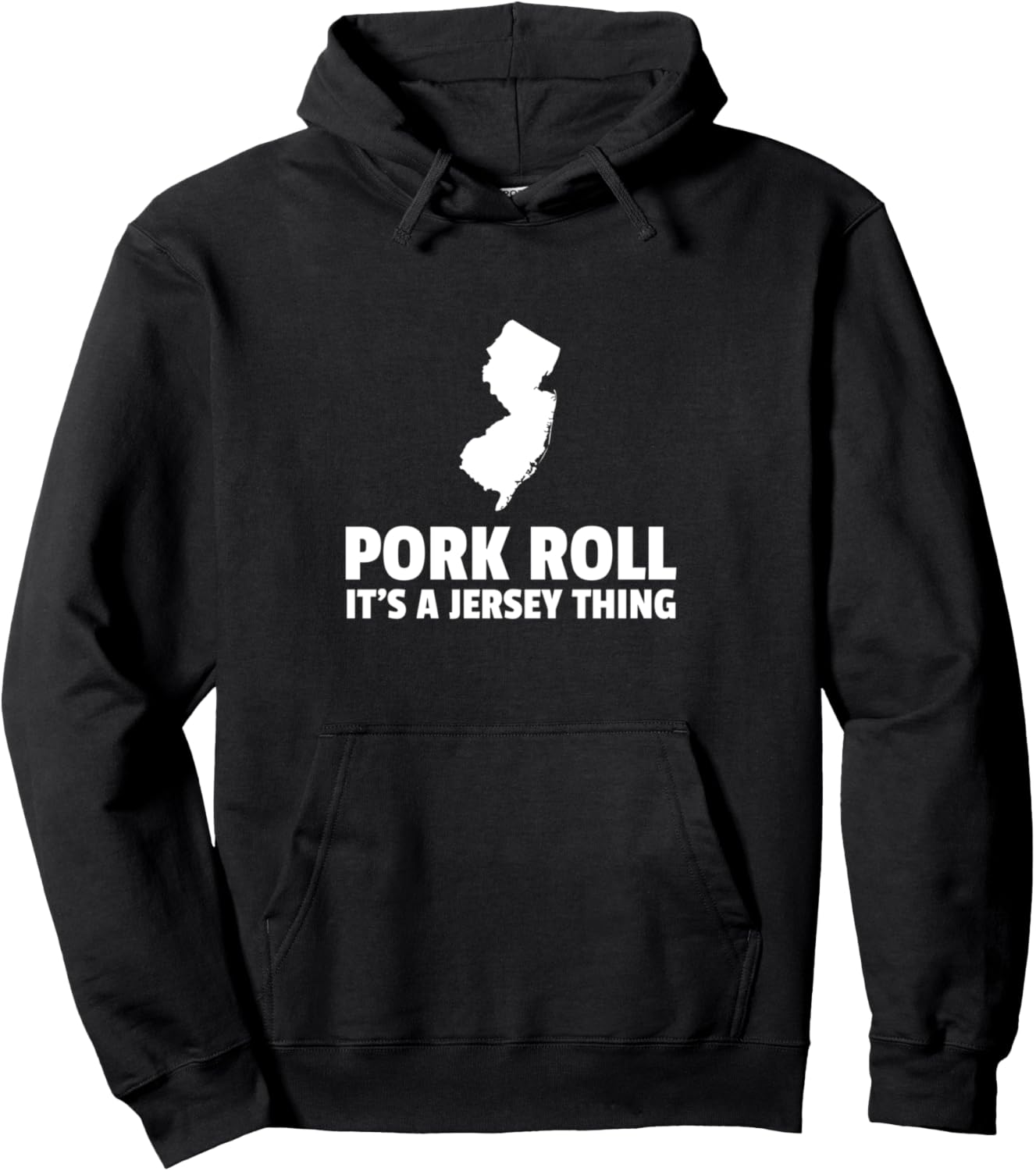 

Толстовка с надписью «Pork Roll It A New Jersey State Thing NJ Hoodie» Funny New Jersey Gifts, черный
