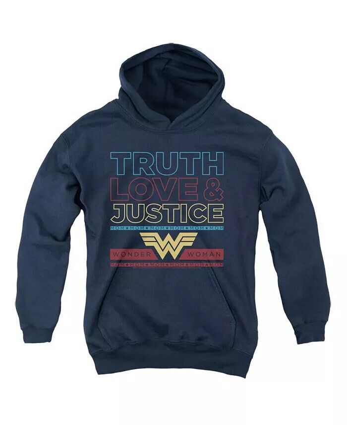 

84 Youth Truth Love Justice Толстовка с капюшоном / Толстовка с капюшоном Wonder Woman, синий