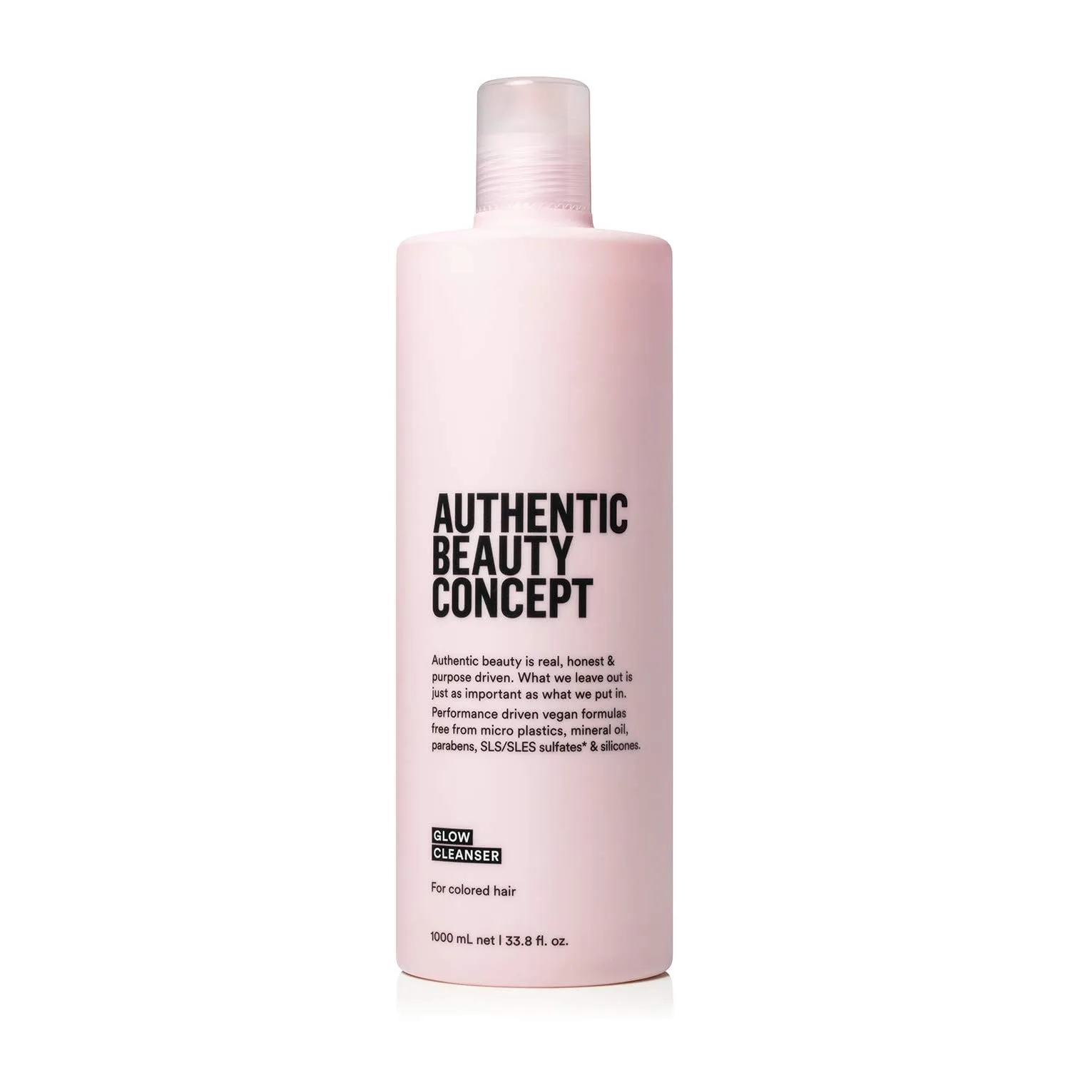 Очищающее средство для волос Authentic Beauty Concept Glow | Шампунь | Для окрашенных волос | Сохраняет цвет, запечатывает кутикулу | Веганский продукт, не тестируется на животных | Без сульфатов 1000 мл (1 шт.)