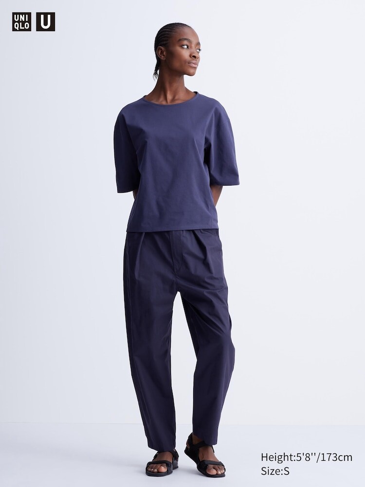 

Укороченные брюки Uniqlo, цвет 67 синий
