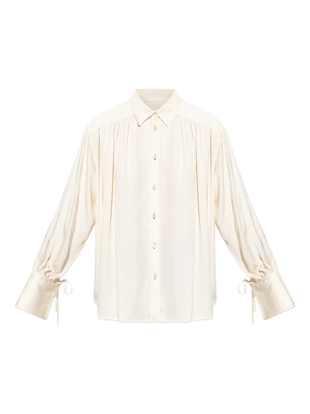 

Блуза на пуговицах с завязками на манжетах PS Paul Smith, нейтральный