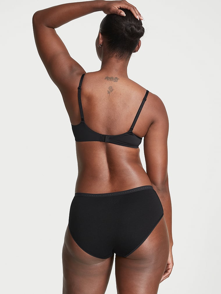 Трусики-Хипхаггеры из эластичного хлопка Victoria'S Secret, smooth black — фото 2