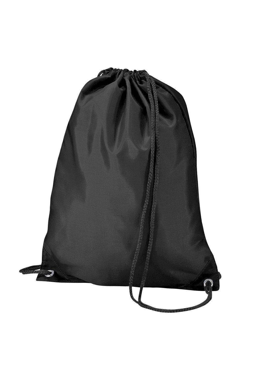 

Бюджетная водостойкая спортивная сумка Gymsac на шнурке (11 л) (2 шт. в упаковке) Bagbase, черный