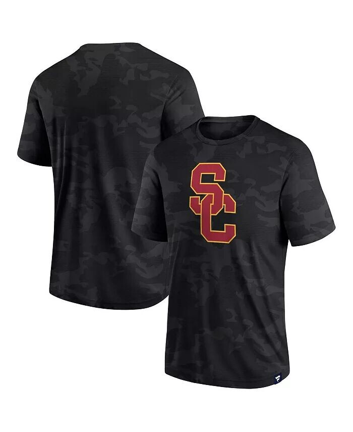 

Мужская черная футболка с камуфляжным логотипом USC Trojans Fanatics