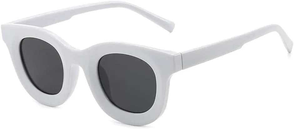 

Популярные модные круглые цветные женские солнцезащитные очки в стиле ретро, ​​​​гелевые цветные очки, солнцезащитные очки UV400 для мужчин generic, White Gray