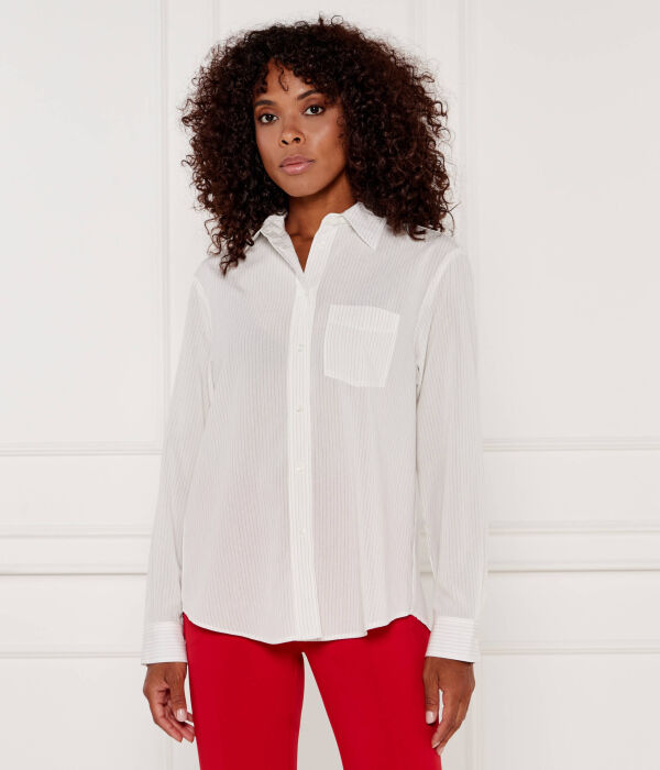 

Корейская рубашка Regular fit Pinko, белый