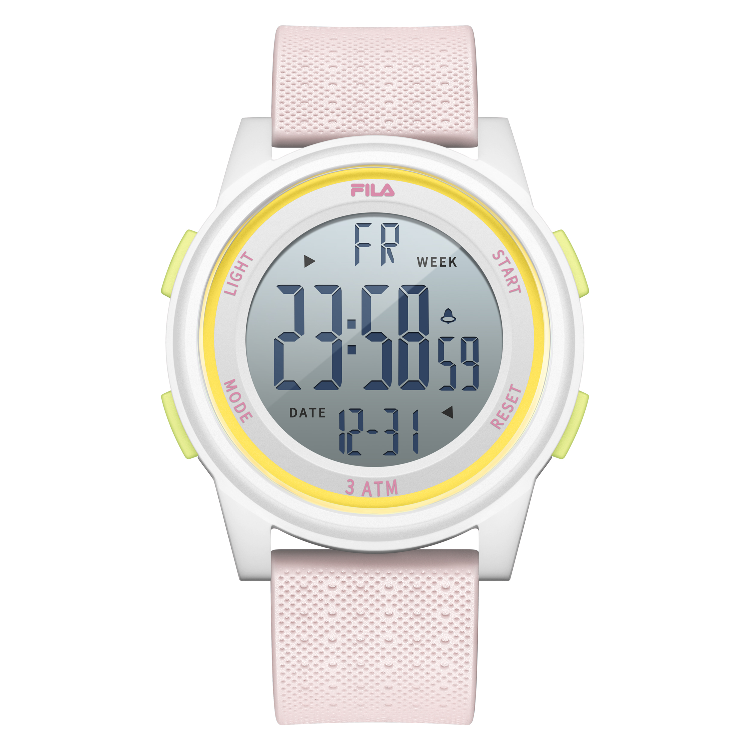 

FILA Наручные часы электронный механизм пластиковый корпус минеральное стекло ремешок 49 мм серый циферблат унисекс
