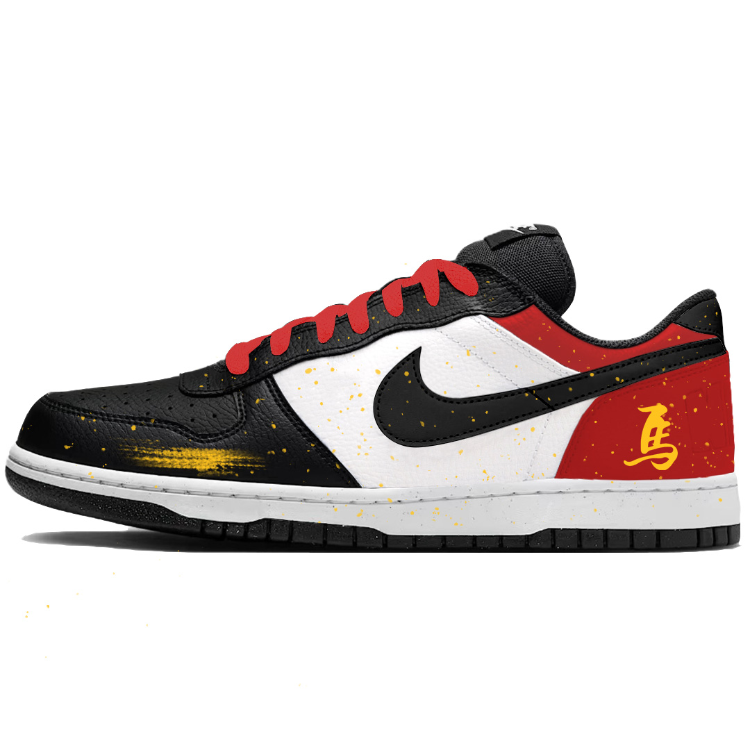 

Nike Мужские низкие скейтборд-кроссовки Big Immediate Success: противоскользящие, износостойкие, дышащие, черный с синим