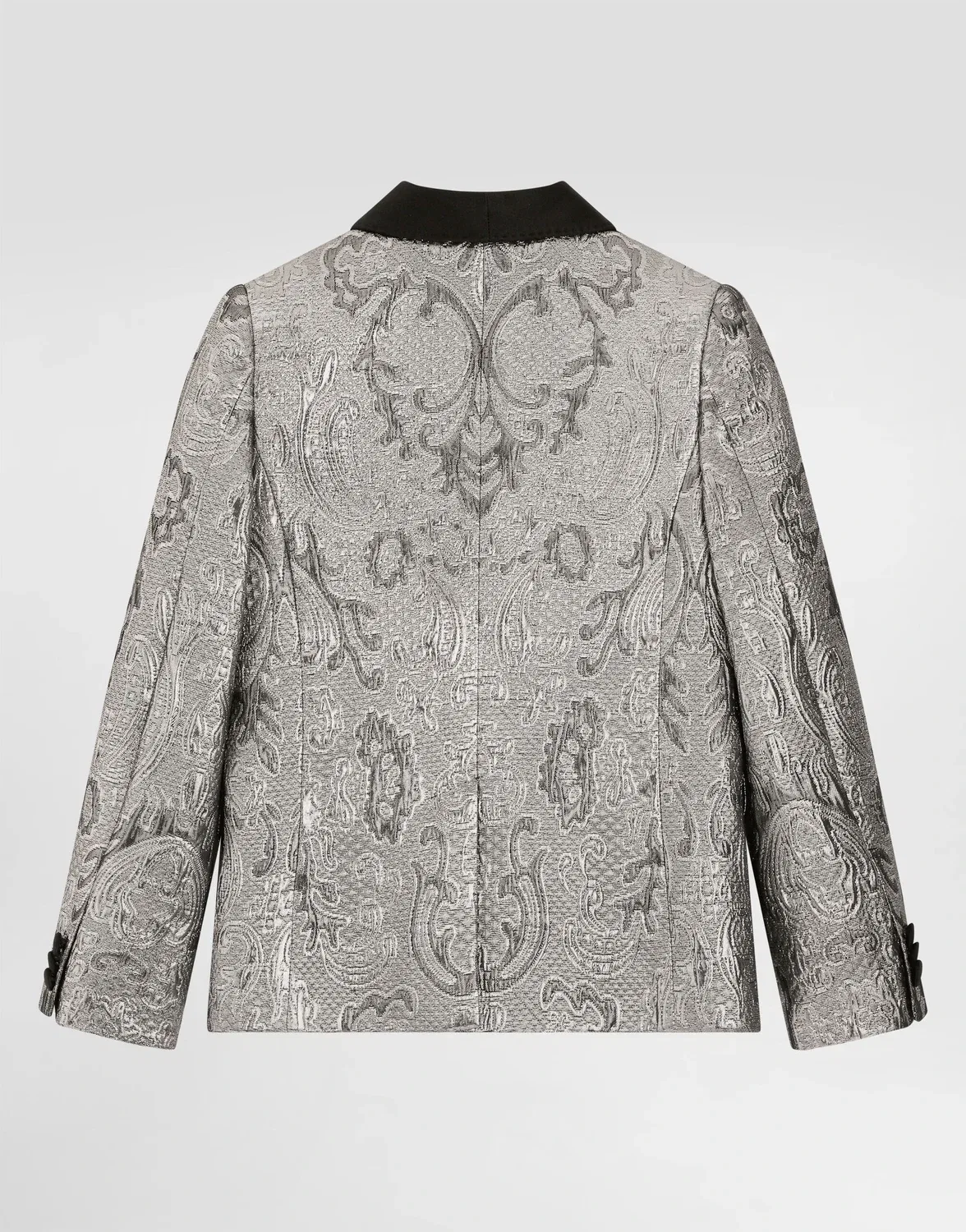 Однобортный жакет из жаккарда ламе DOLCE & GABBANA, серебряный — фото 2