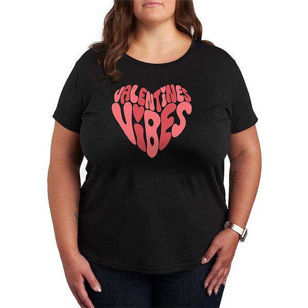 

Футболка с принтом Valentine's Vibes для женщин Plus size Licensed Character, Black, Черный, Футболка с принтом Valentine's Vibes для женщин Plus size Licensed Character, Black