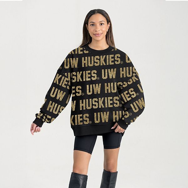 

Женский черный свитшот washington huskies hype era Gameday Couture