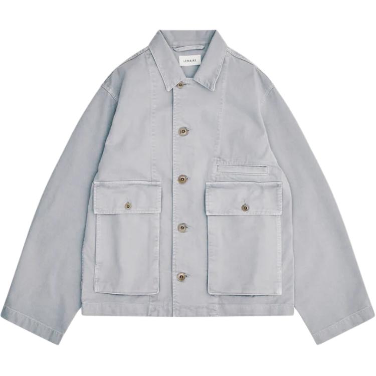 

Lemaire Куртка-бокс в цвете «Снежный сине-серый», Blue Gray