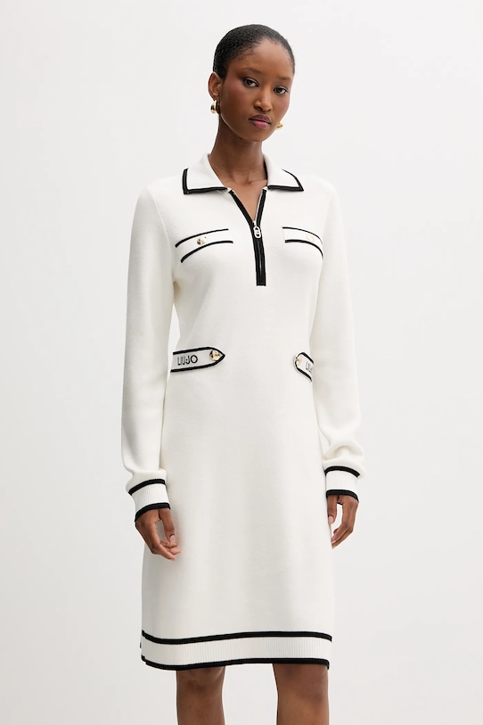 

Платье из смесового шелка Liu Jo, бежевый