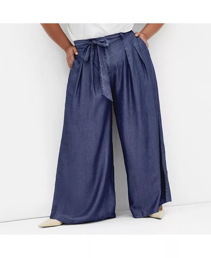 

Брюки Санторини больших размеров CITY CHIC, синий