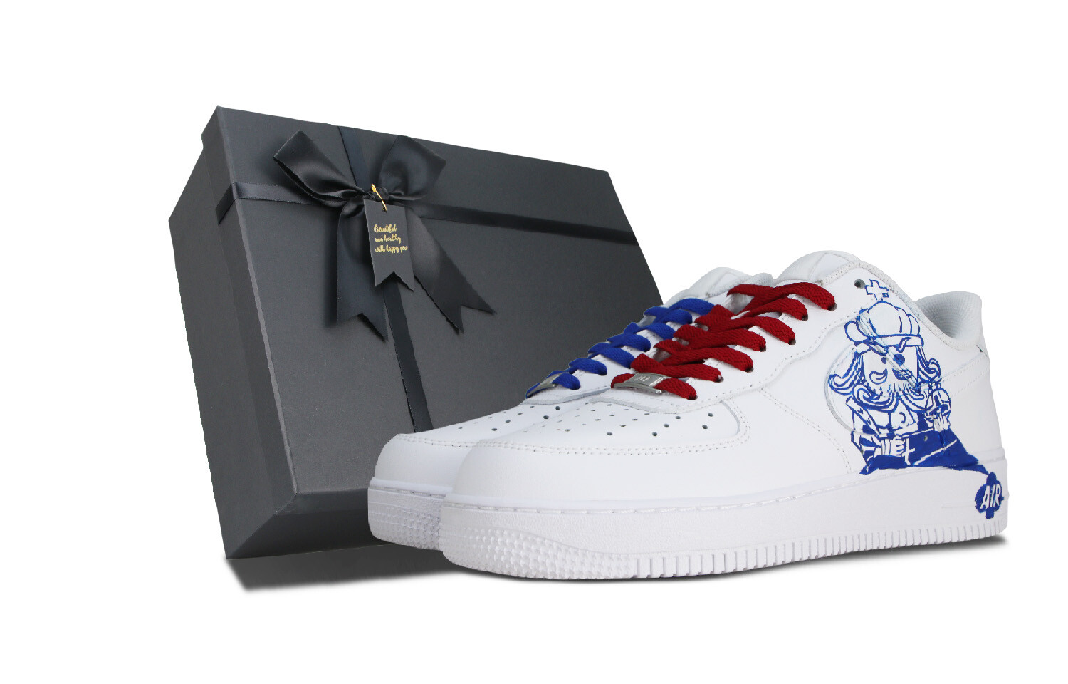 

Кроссовки Nike Air Force 1 Skateboarding Shoes Men Low-top Blue, синий