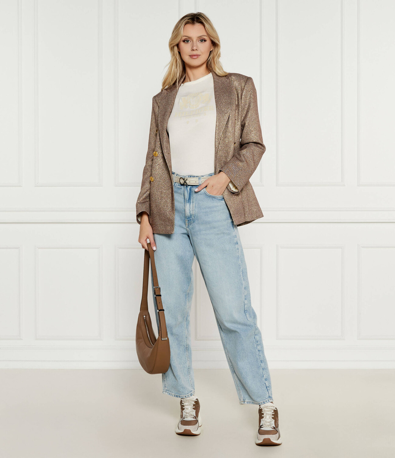 Футболка Tommy Hilfiger Regular Fit, экрю — фото 2
