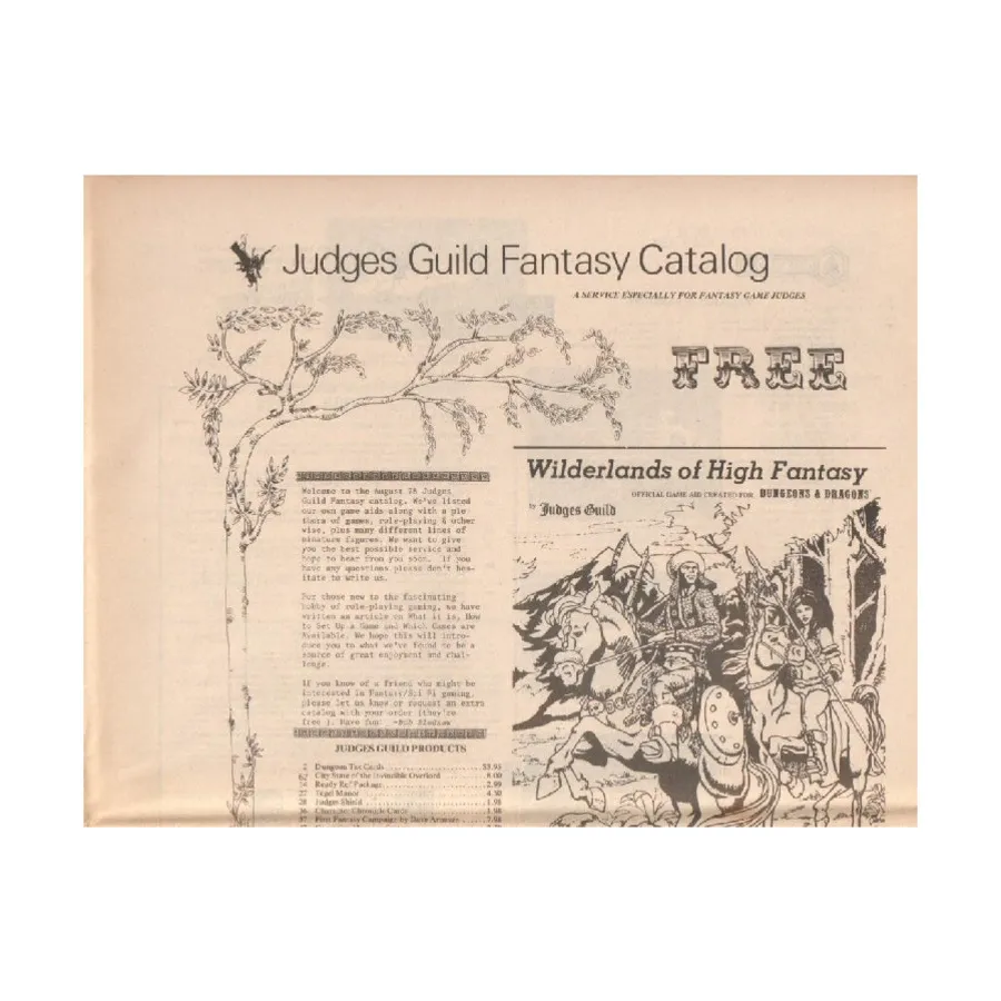 

Judges Guild Fantasy Catalog, Judges Guild Journal, мягкая обложка