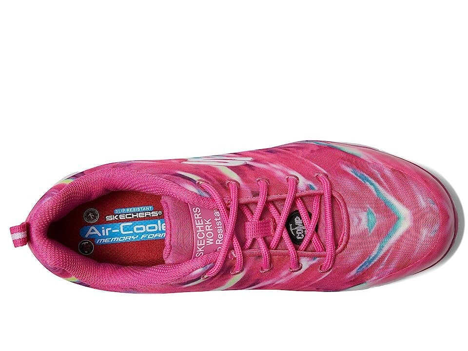 Женские рабочие кроссовки Skechers Sure Track Hot Pink EH с композитным носком, модель JOBB424 — фото 2