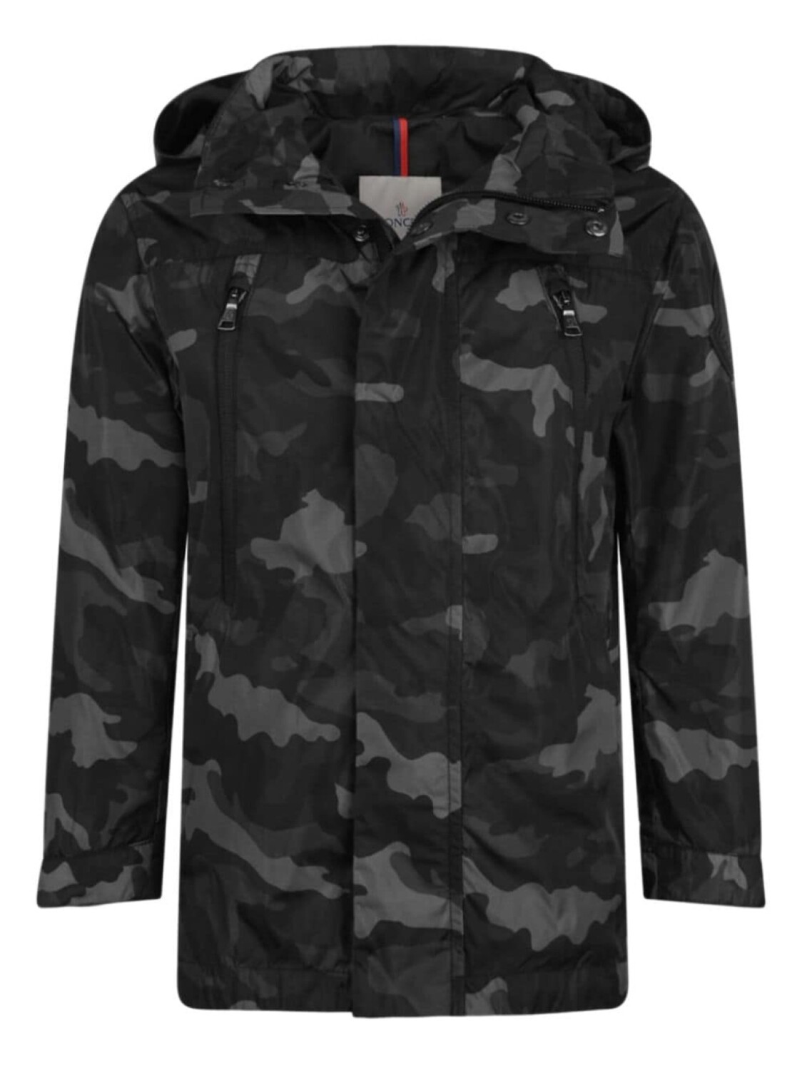 

Moncler Enfant куртка с камуфляжным принтом и логотипом, черный