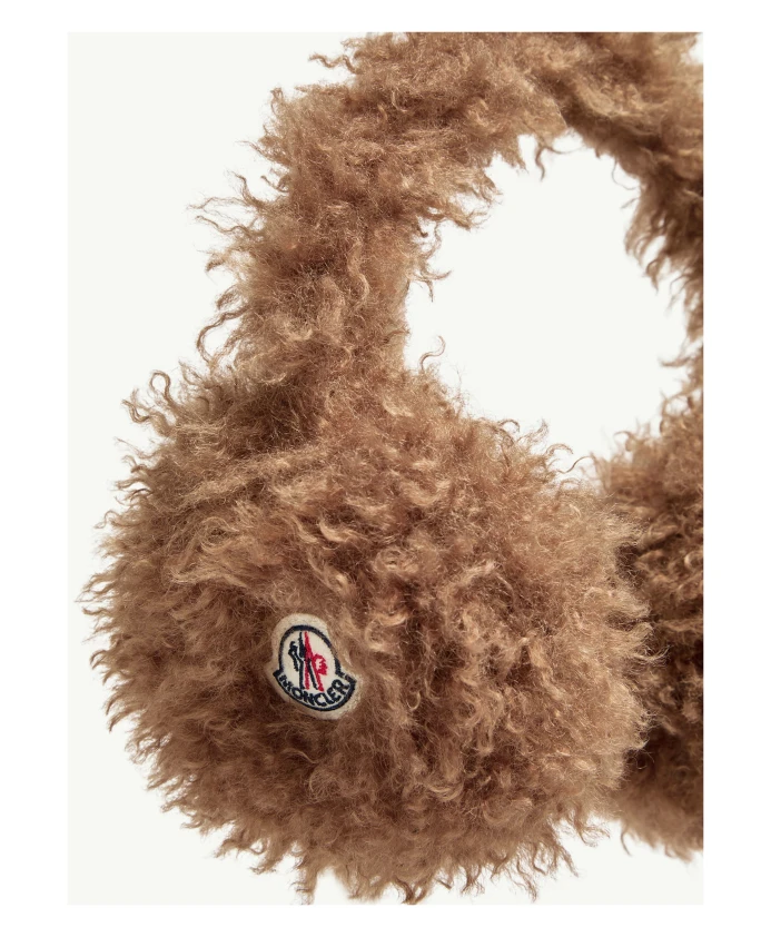 Мягкая шапка из плюшевого флиса, коричневая. Moncler, коричневый — фото 3